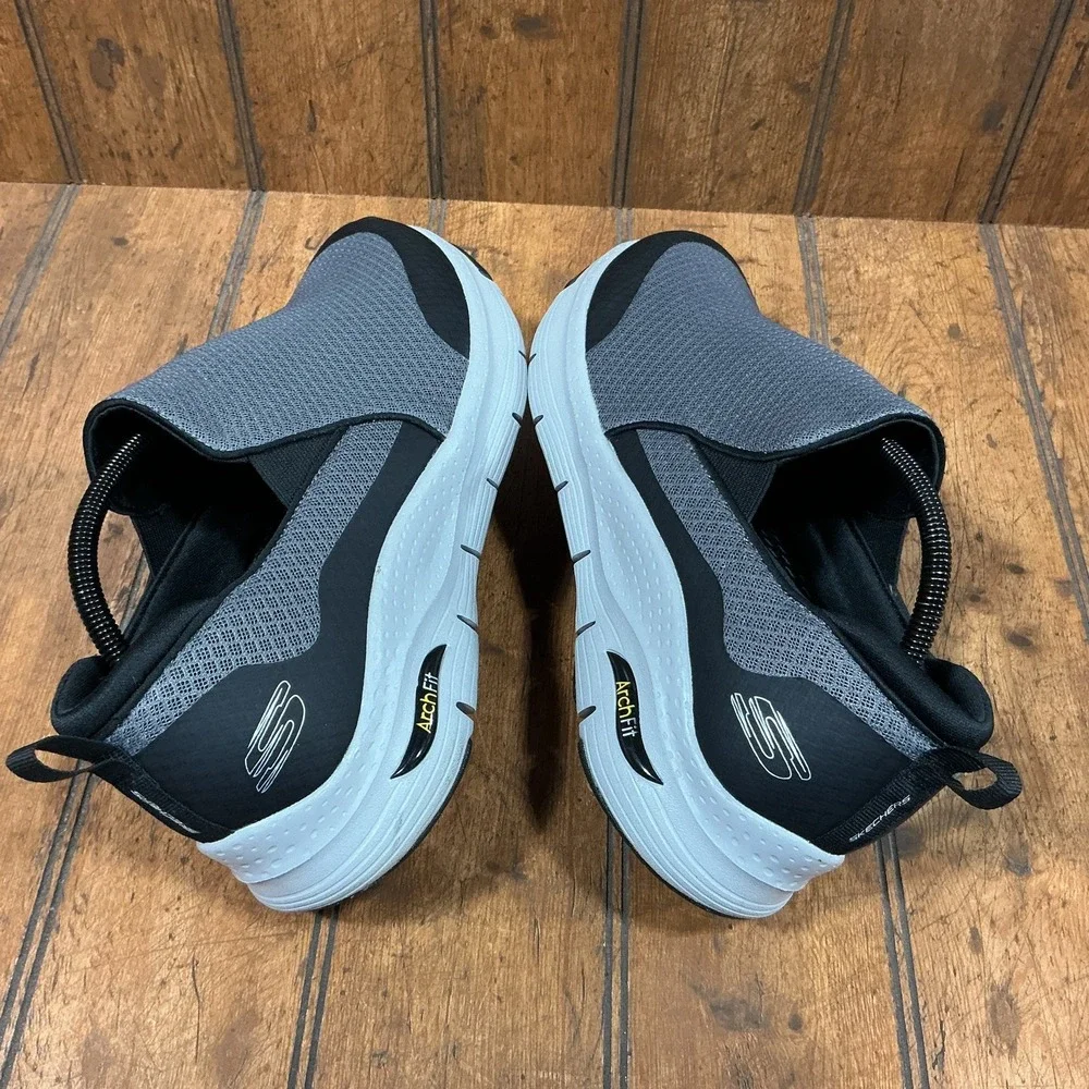 Skechers Men's 10 XW Arch Fit-Banlin Slip-On Sneaker 232043 Extra Wide Fit Gray